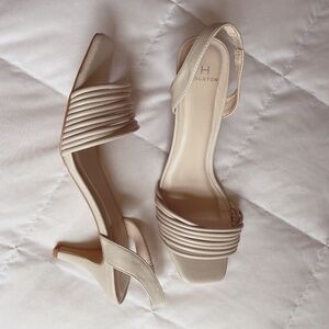 HALSTON Sling Back Sandal off white/cream size 40/9